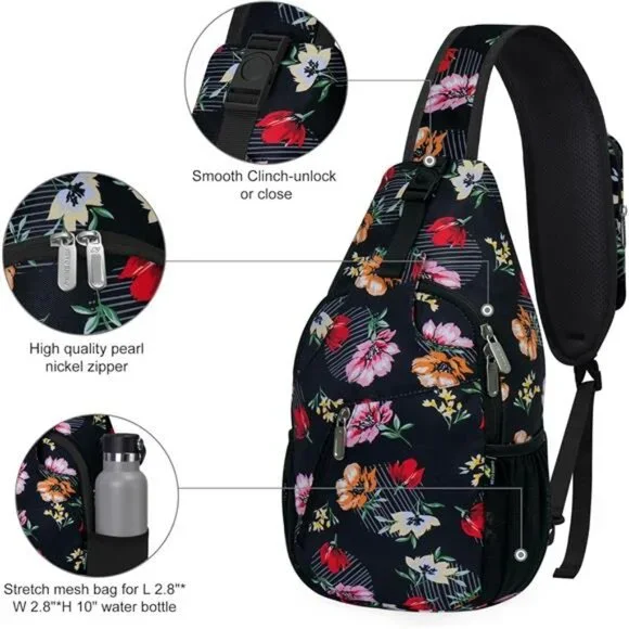 Sling Backpack Multipurpose Crossbody Bag Sling Bag Daypack - Picture 4 of 6